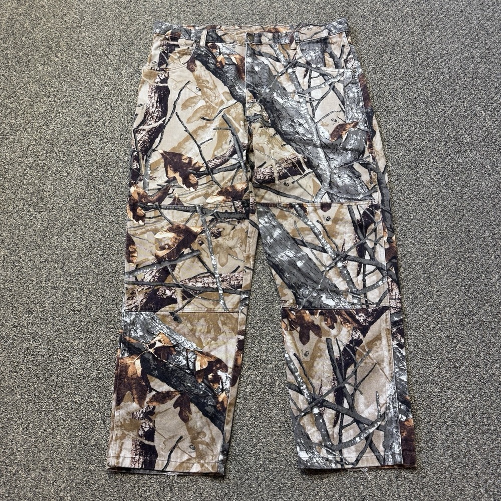 Vtg Wrangler Fusion 3D Forest Camo Jeans Pants Mens 38x29 Double Knee Hunting